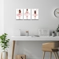 thumbnail image 4 of ZHONGYUTONG Ballerina Pictures Wall Art Ballet Canvas Little Girl Pictures Dancer Art Prints 3 Piece Pink Decor for Girls Room Bedroom (24.00" x 36.00" x 3PCS), 4 of 6
