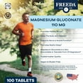 thumbnail image 5 of Freeda Magnesium Gluconate | Bone, Muscle & Nerve Support | Gluten Free Magnesium Supplement | 100 Tablets, 5 of 6