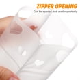 thumbnail image 3 of HERFIER 50 Clear Drink Pouches w/ Straws - Love Pattern Juice Containers for Adults, 3 of 8