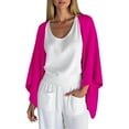 thumbnail image 2 of Women's Linen Cardigan 3 4 Sleeve Open Front Loose Cover Ups Lightweight Shrug, 2 of 4