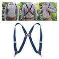 thumbnail image 6 of Casual Men Suspenders Elastic Hooks Button Y Shaped Adults Back Belt Heavy Duty Dark Blue, 6 of 8