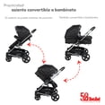 thumbnail image 2 of Carriola de Viaje para Bebe Plegable Ligera con Portabebe-Negro, 2 of 8