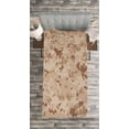 thumbnail image 3 of Ambesonne Brown Quilted Bedspread Set 2 Pcs, Desert Marpat Camo Motif, Twin Size, Pale Brown Cinnamon, 3 of 3