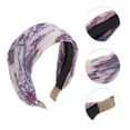 thumbnail image 3 of Unique Bargains 1 Pc Exquisite Pleated Chiffon Headband Purple, 3 of 6