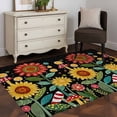 thumbnail image 3 of 3'x5' Area Rugs, Vintage Sunflower Indoor Outdoor Area Rug for Living Room Bedroom, Summer Botanical Flower Country Washable Bathroom Rugs Kitchen Floor Carpet Mats Home Decor Aesthetic, 3 of 8