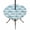 Aqua, White, Cyan, variant on Round Outdoor Tablecloth with Umbrella Hole and Zipper, Navy Blue Palm Tree Tablecloth with Elastic Waterproof, Coastal Trees Summer Tropical Botanical Patio Table Covers for 36" - 44" Pool Tables