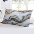 thumbnail image 5 of Modern White Gold Throw Pillow Cover 12 x 20 Inch Decorative Pillow Cover Abstract Geometric Marble Printed Lumbar Pillowcase Seasonal Rectangle Cushion Case for Couch Sofa Bed Living Room, 5 of 7