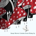 thumbnail image 6 of Red Mushroom Line Black Pattern Shower Curtain 36"x72" ,Bathroom Decorative Shower Curtains Set with 12 Hooks,Modern Waterproof Washable Shower Curtain, 6 of 6