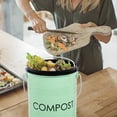 thumbnail image 5 of Vipush Compost Bin Kitchen Counter, Durmmur 1.0 Gallon Indoor Kitchen Compost Bin, Energetic Green Countertop Compost Bin with Lid Sealed for Waste Food Compost Bucket, 5 of 8