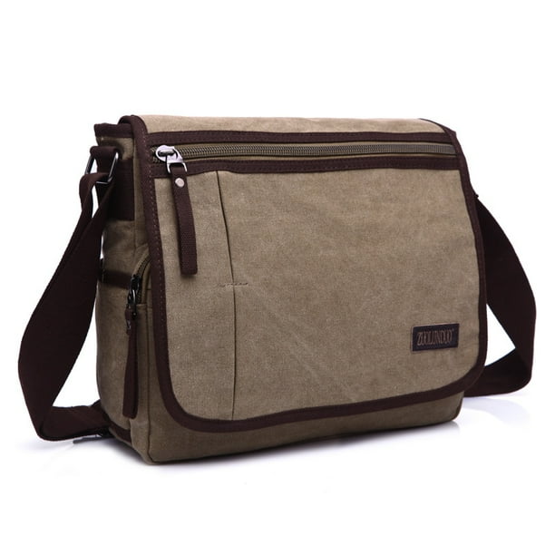 Bolso bandolera de lona con hombro para hombre