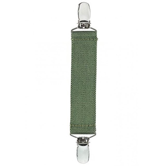Elastic Scarf and Hat Clips Attacher with Extra Heavy Clips - Olive Green