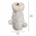 thumbnail image 2 of Christmas White Plush Wine Bottle Cover, Soft Fuzzy Outerwear Decor Adding Party Table Atmosphere for Dinner Restaurant, 2 of 4