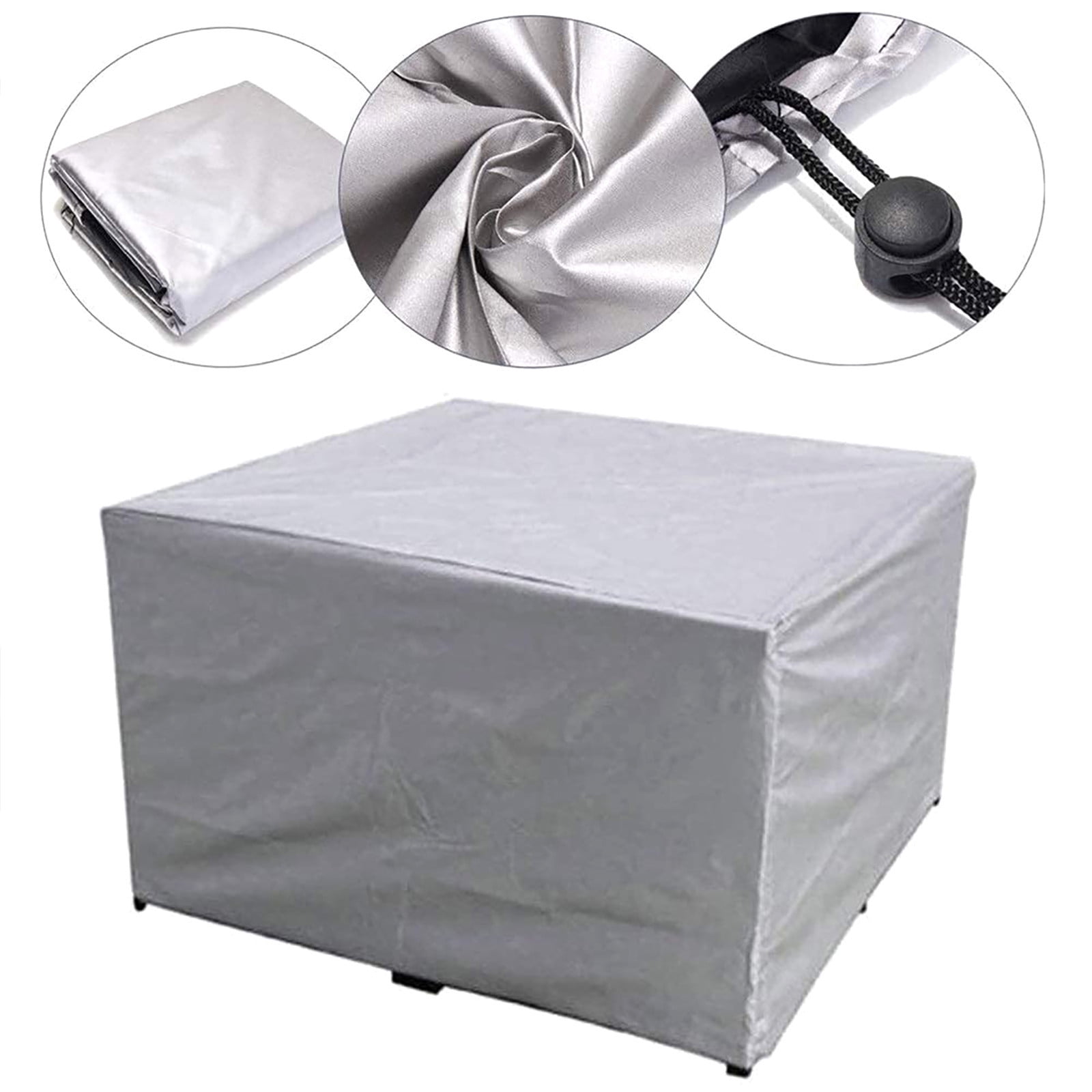 Garden Table Cover, Outdoor Furniture Winter Storage Tarpaulin, Waterproof Polyester PVC Furniture Cover for 4-Seater Set, Patio, and Table Protection