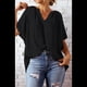 thumbnail image 5 of Blusas Elegantes e Informales para Mujer, -Verano 2025, Cuello en V, Corta, Blusas de Informales para Negocios. Negro L, 5 of 8