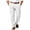 White, variant on Akiihool Casual Mens Pants Men's Vintage Classic Fit Stretch Twill Pants Navy,L