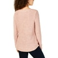 thumbnail image 2 of I.N.C Womens Shimmer Knit Sweater, Pink, X-Large, 2 of 2