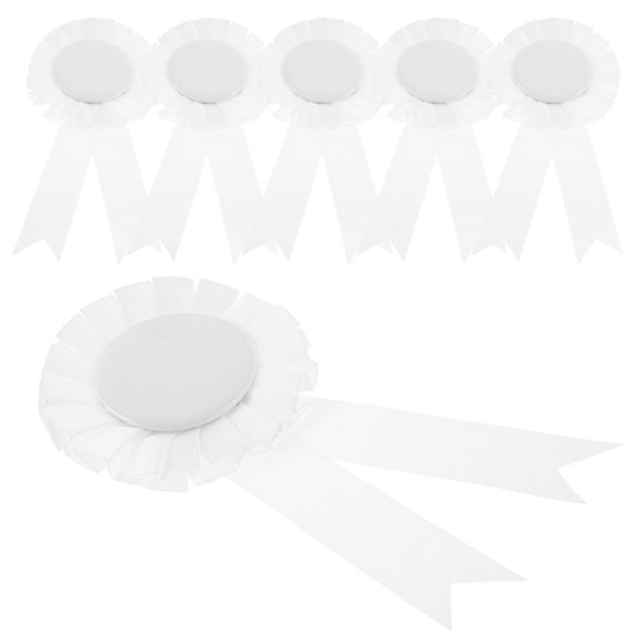 HOOWIFFY Blank Medal Ribbons Polyester Diy Pin Attachable 6Pcs 6.1x2.8x0.4In