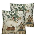 thumbnail image 2 of Nawypu Farmhouse Pillow Covers Set of 2 Spring Eucalyptus Leaves House Decorative White Throw Pillows Farmhouse Pillowcase Decor for Outdoor Couch Chair Home Couch, 2 of 6