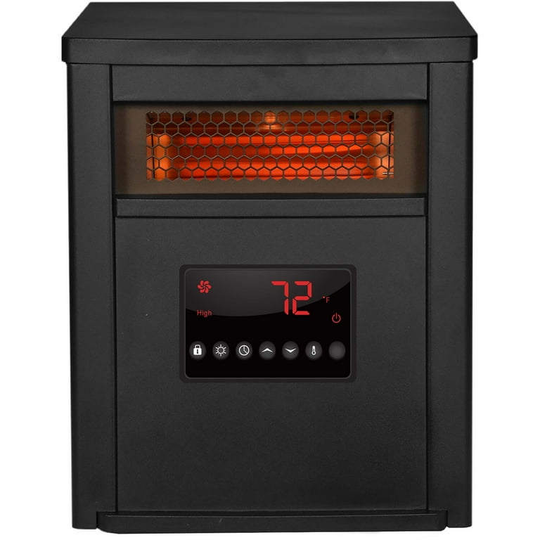 LifeSmart 6-Element Electric Infrared Heater with Black Steel Cabinet,  HT1012R - Walmart.com