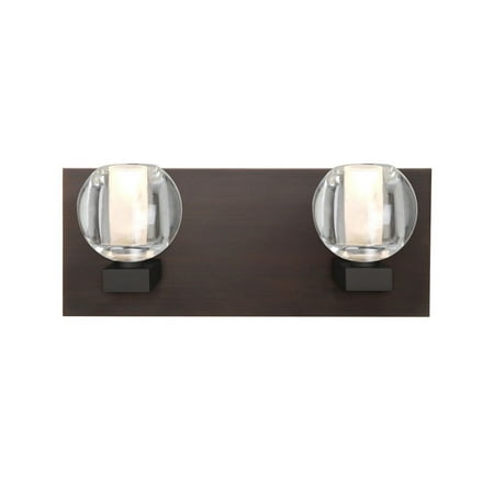 

Besa Lighting - Boca 3 - Two Light Bath Vanity-Bronze Finish-Clear Glass