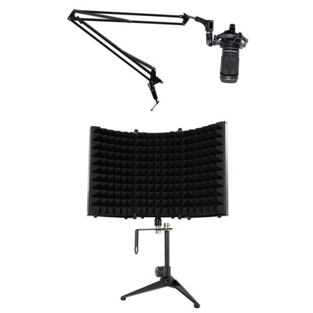 Audio Technica AT2050 Studio Condenser Recording Microphone Mic+Boom+Shield