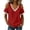 Red, variant on TGSLY Women's Cold Shoulder Tops Lightweight Soft Lace Trim V Neck Short Sleeve Blouses Relaxed Fit Dressy Casual Solid Color T-Shirts M