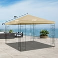 thumbnail image 3 of 10 x 10 FT Replacement Canopy Top Cover Single Tiered Patio Sunshade Upgraded UV Protection, Gazebo Tent Canopy Cover ONLY, 3 of 7
