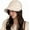 White, variant on Fleece Bucket Hat for Women Wide Brim Baseball Cap Casual Equestrian Hat Soft Warm Winter Cap Skull Cap Fall Winter