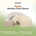 thumbnail image 3 of KIDKII Rainbow Classic Soft Foam Play Blocks, Indoor Climber Set for Toddlers, Beige, 3 of 7