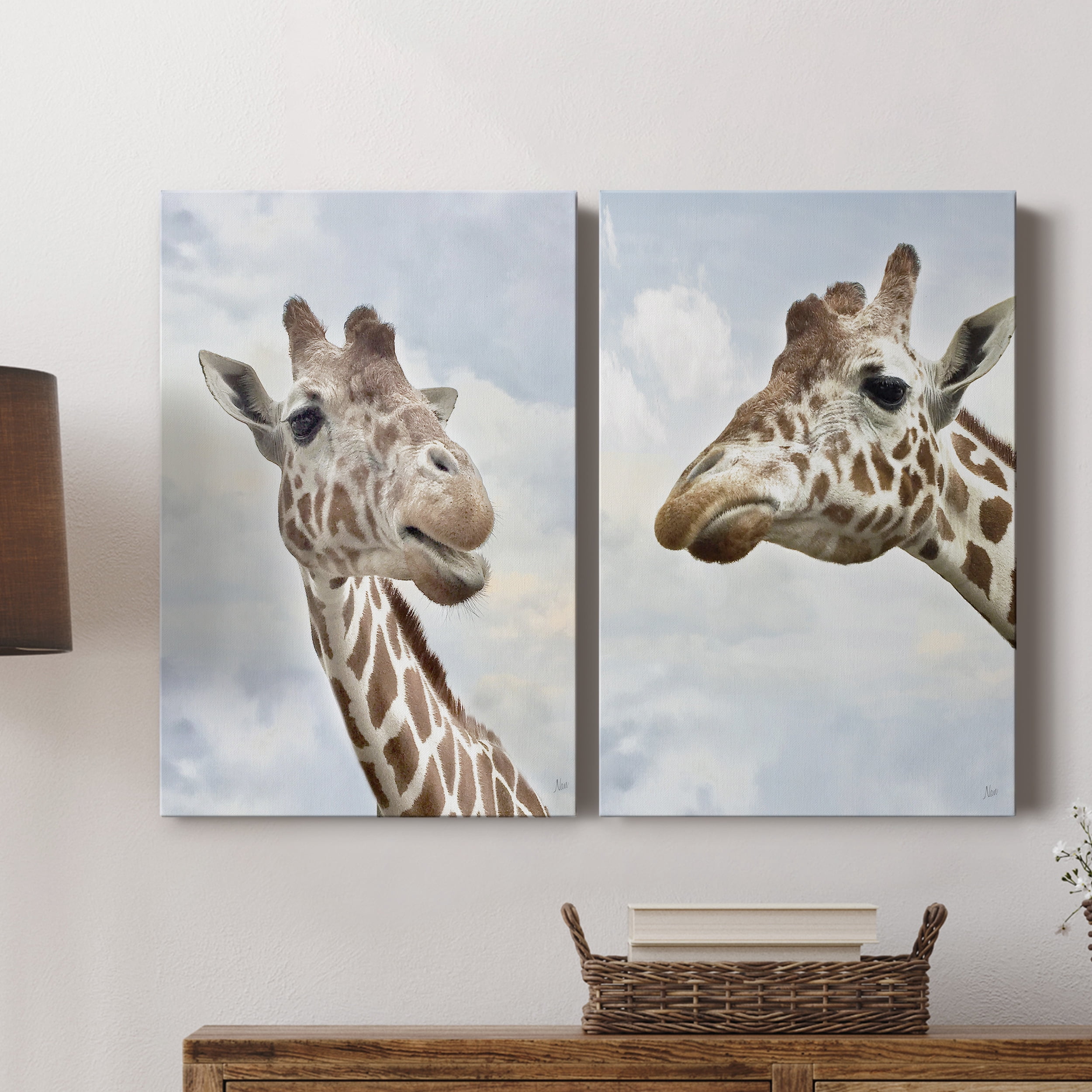 Smiley Premium Gallery Wrapped Canvas - Ready to Hang - Set of 2 - 32 x 48 Each