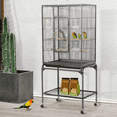 thumbnail image 3 of Alden Design 54"H Metal Pet Cage with Detachable Stand for Small Animal , Black, 3 of 9