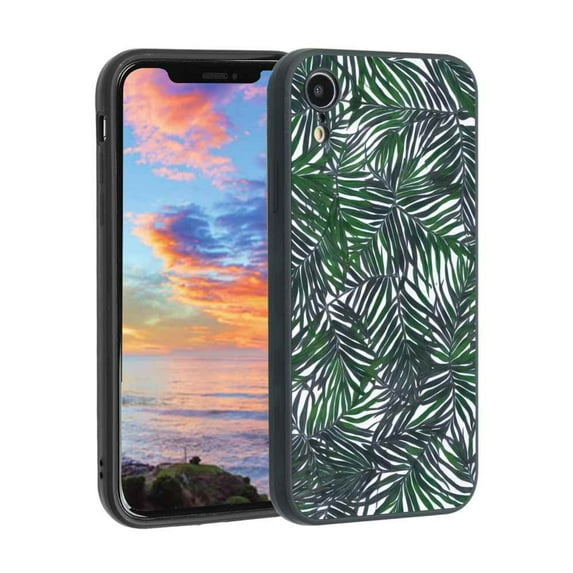 Compatible with iPhone XR Phone Case, Leaves111-55 Case Men Women, Flexible Silicone Shockproof Case for iPhone XR