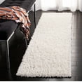 thumbnail image 2 of SAFAVIEH August Sophia Solid Shag Runner Rug, Ivory, 2' x 5', 2 of 7