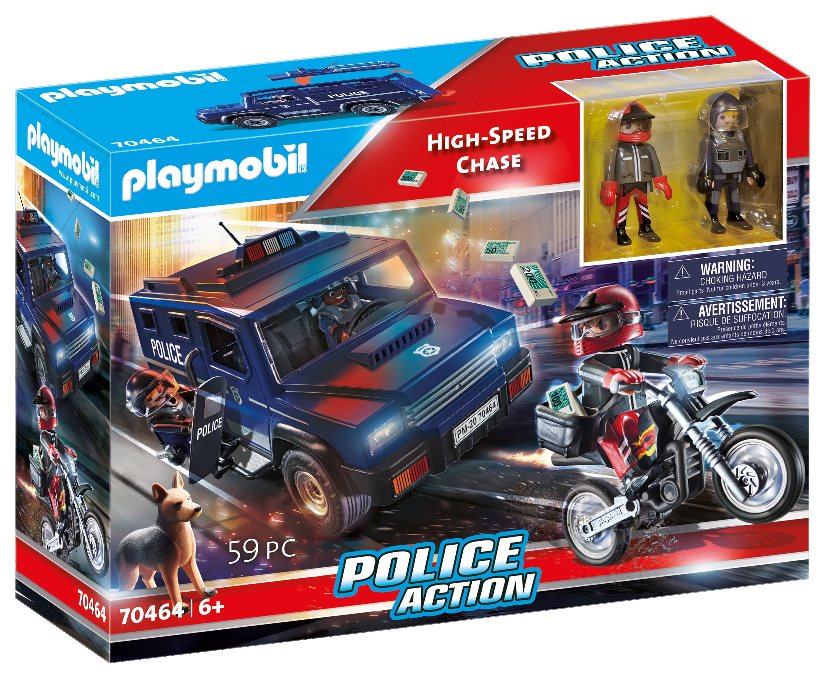 Toy Fight Car Camera Key PLAYMOBIL 9111 Police Station Play Box Ages 4 