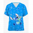 thumbnail image 3 of Accesorios de enfermera esmerilados para mujer de Disney Mickey Mouse, uniforme médico de corte ajustado, ropa de trabajo clínica dental para hospital y cirugía, 3 of 5