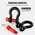 thumbnail image 5 of 5/8" D-Ring Shackle, 4-Pack Alloy Steel Recovery Shackles 13 Ton Break Strength, 3/4" Screw Pin, Heavy Duty for Jeep Truck Towing & Off-Road, 5 of 11
