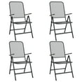 thumbnail image 6 of vidaXL Folding Patio Chairs 4 pcs Expanded Metal Mesh Anthracite, 6 of 18