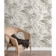 thumbnail image 4 of Stacy Garcia Home Pavestone Fossil Palm Peel and Stick Wallpaper - 20.5 in. W x 10 ft. L Roll, 4 of 7