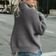 thumbnail image 2 of Gibobby Suéter para mujer, Suéter de cuello de tortuga para mujer, suéter de punto de manga larga, suéter de canalé fino, blusa de temperamento para mujer(Gris,CH), 2 of 4