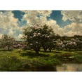 thumbnail image 3 of John Appleton Brown 18x14 Black Modern Framed Museum Art Print Titled - Apple Blossoms Near a Pond, 3 of 5