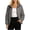 Gray, variant on Ke1Clo Women's Lightweight Hooded Jacket Casual Zip Up Long Sleeve Windbreaker Outdoor Spring Fall Loose Fit Cardigan Coat Black L