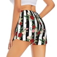 thumbnail image 3 of Goofa Rose Flowers Printed Women 2 in 1 Running Shorts,Quick Dry Athletic Workout Shorts,High Waisted Athletic Shorts with Liner Pockets-Medium, 3 of 9