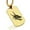 Gold, variant on Stainless Steel Mythical Dragon Head Dog Tag Pendant Necklace