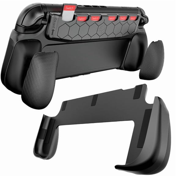 Grip Case for Switch 2，Grip Assist Protective Cover TPE soft plastic Holds 6 game cards Ergonomic design Comfortable grip Easy to fit