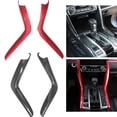 thumbnail image 4 of Coconut Ok 2Pcs Carbon Fiber Gear Shift Panel Cover Trim for Civic 2014-2019,carbon fiber, 4 of 4