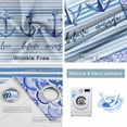 thumbnail image 4 of Ocean Archor Blackout Curtains for Bedroom/Living Room, Thermal Insulated Kitchen Curtains, Summer Rustic Nautical Coastal Beach Blue Stripes Grommet Darkening Window Treatment Drapes 42"x63"x2, 4 of 8