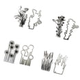 thumbnail image 1 of Seitruly Paquete de 4 sellos de plástico plantas explícitas accesorios de oficina exquisito estampado sello impresiones Kit decoraciones estampadora en Suministros de escritura y corrección, 1 of 6