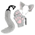 thumbnail image 2 of Guardoinrt Ensemble Oreilles et Queue de Chat Mignon Thème Performance une Paire pour Fêtes de Scène Bal Animaux Marron, 2 of 5