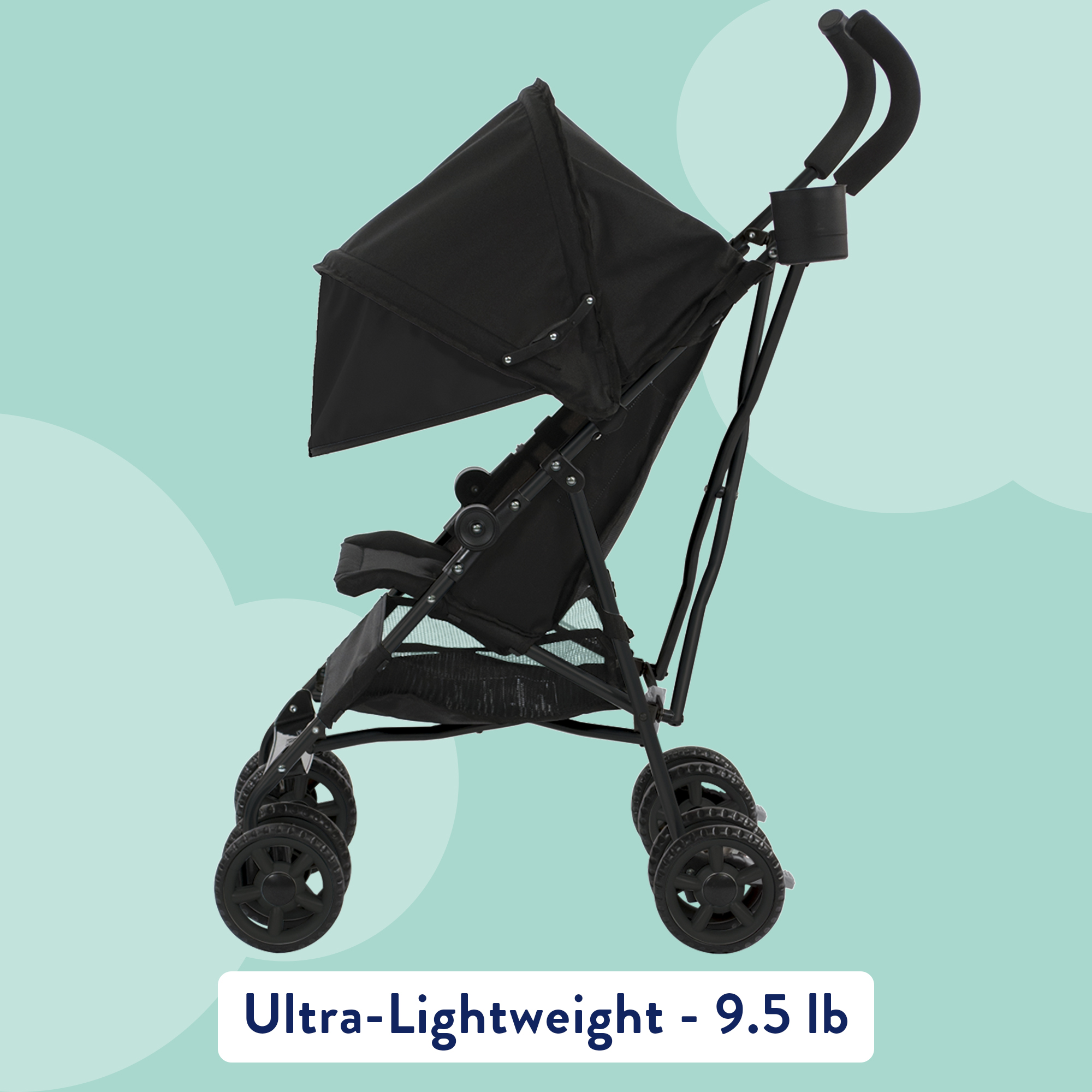 Kolcraft Cloud Umbrella Stroller, Lightweight, Black photo 6