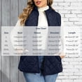 thumbnail image 2 of Plus Size Vest for Women Baeitkot Lightweight Quilted Zip Front Sleeveless Jacket with Pockets Casual Streetwear Navy XXXL, 2 of 7
